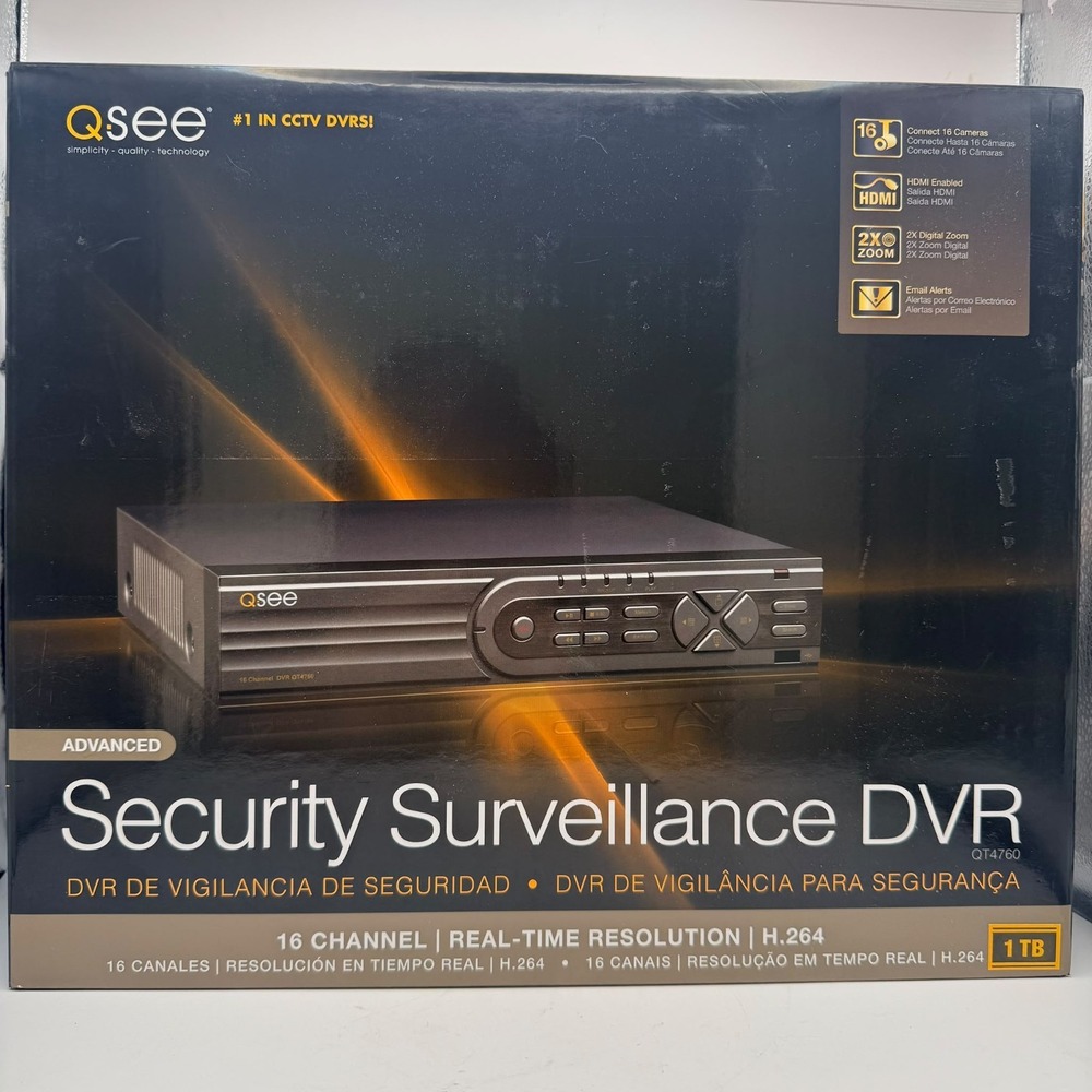 Q-See QT4760 16 Channel DVR Security System 1TB 8 Cameras H.264 HDMI CCTV